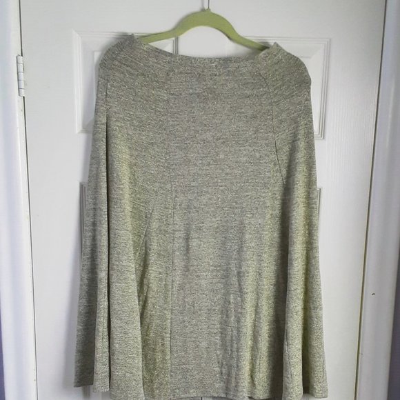 NWOT Softspun Metallic Midi Circle Skirt Size M - Picture 3 of 7
